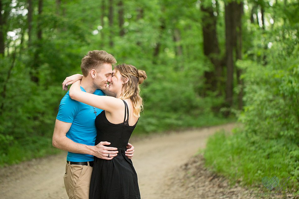 Grand Ledge engagement photographs Lincoln brick park