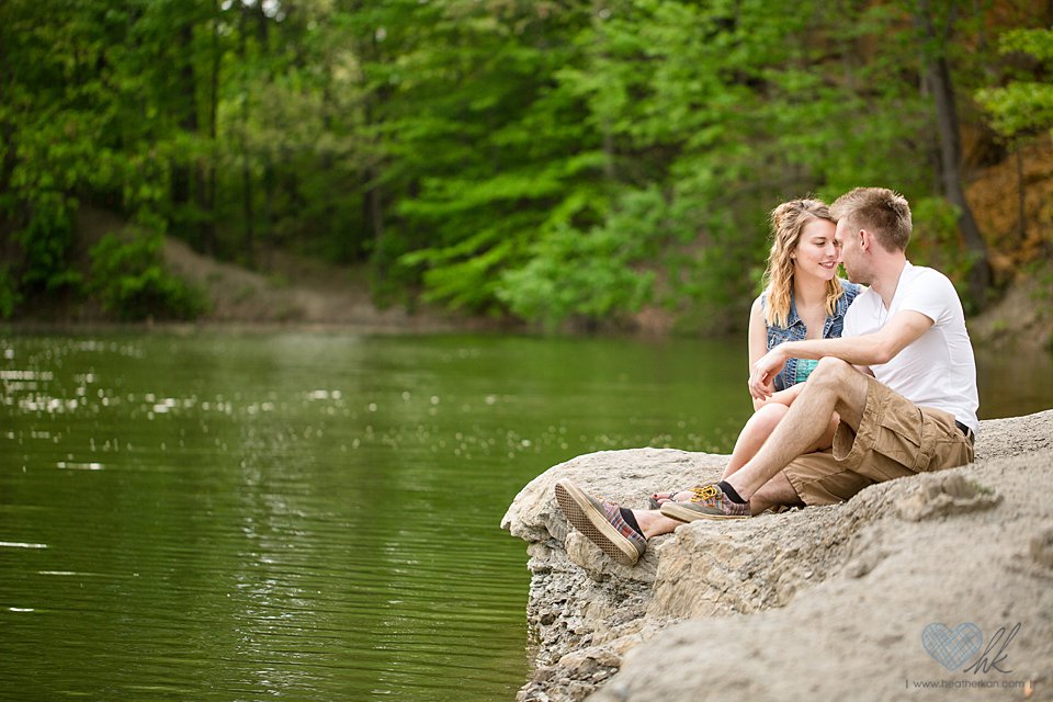 Grand Ledge engagement photographs Lincoln brick park