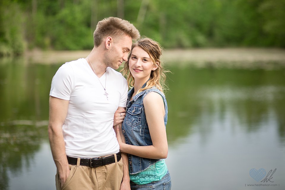 Grand Ledge engagement photographs Lincoln brick park