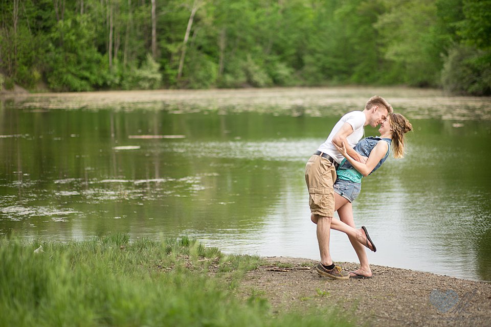 Grand Ledge engagement photographs Lincoln brick park