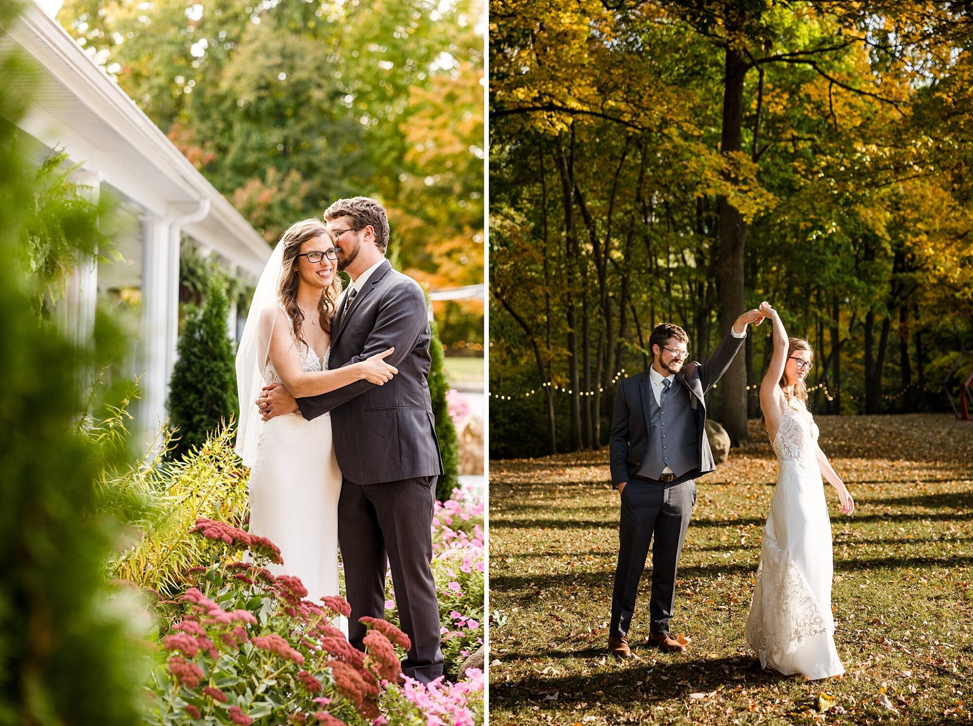 Edgewood Gardens Corunna, Michigan wedding portraits